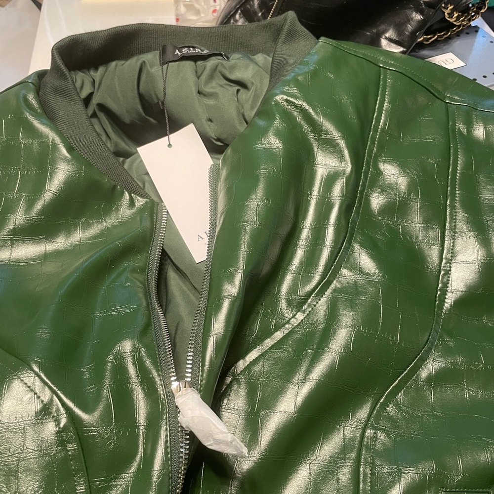 ASOS Green Faux Leather Jacket